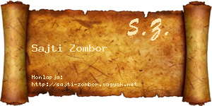 Sajti Zombor névjegykártya